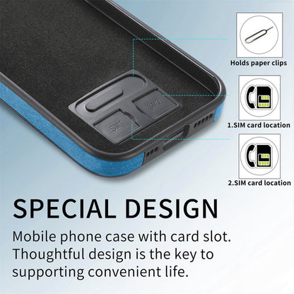 For iPhone 14 Pro Max Skin-Feel Electroplating TPU Shockproof Phone Case(Blue) - iPhone 14 Pro Max Cases by buy2fix | Online Shopping UK | buy2fix