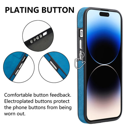 For iPhone 14 Pro Max Skin-Feel Electroplating TPU Shockproof Phone Case(Blue) - iPhone 14 Pro Max Cases by buy2fix | Online Shopping UK | buy2fix