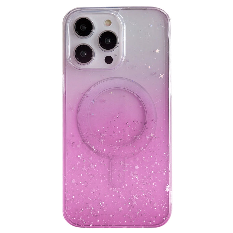 For iPhone 15 Pro Max Glitter MagSafe Hybrid Clear TPU Phone Case(Pink) - iPhone 15 Pro Max Cases by buy2fix | Online Shopping UK | buy2fix