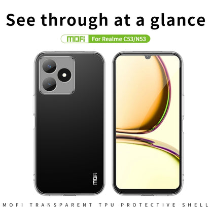 For Realme C53 / Narzo N53 MOFI Ming Series Ultra-thin TPU Phone Case(Transparent) - Realme Cases by MOFI | Online Shopping UK | buy2fix