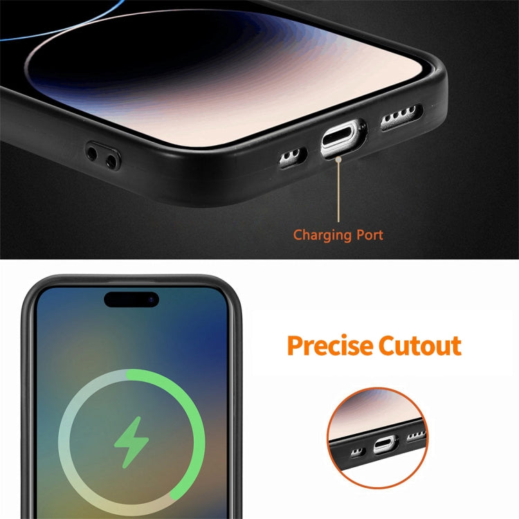 For iPhone 15 Pro ENKAY Retro Leather Skin PC Phone Case with High Aluminum-silicon Glass Film(Black) - iPhone 15 Pro Cases by ENKAY | Online Shopping UK | buy2fix