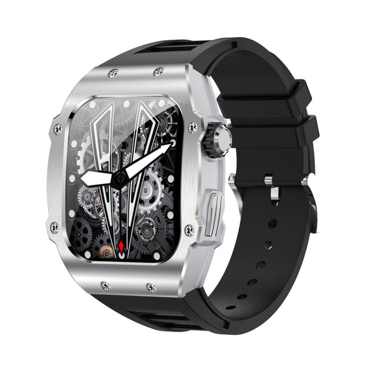 AK55 1.91 inch IP67 Waterproof Color Screen Smart Watch,Support Heart Rate / Blood Pressure / Blood Oxygen Monitoring(Silver)