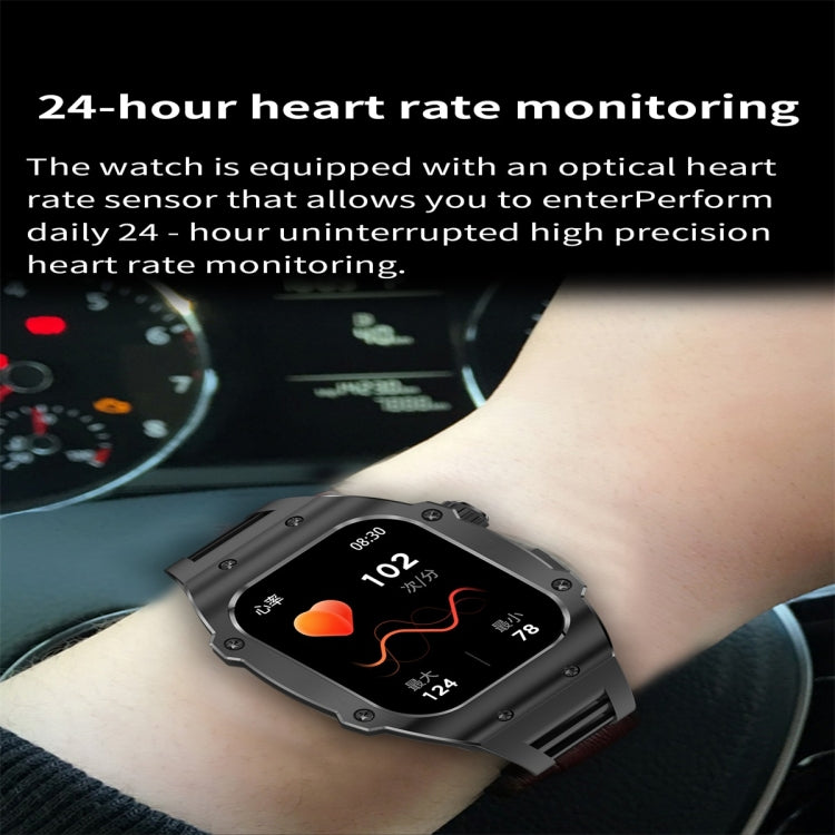 AK55 1.91 inch IP67 Waterproof Color Screen Smart Watch,Support Heart Rate / Blood Pressure / Blood Oxygen Monitoring(Red) by buy2fix