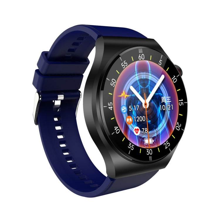ET340 1.46 inch Color Screen Smart Silicone Strap Watch,Support Blood Oxygen / Blood Glucose / Uric Acid Measurement / Blood Lipid Monitoring(Blue) by buy2fix