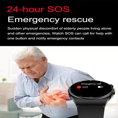 ET340 1.46 inch Color Screen Smart Silicone Strap Watch,Support Blood Oxygen / Blood Glucose / Uric Acid Measurement / Blood Lipid Monitoring(Red) by buy2fix