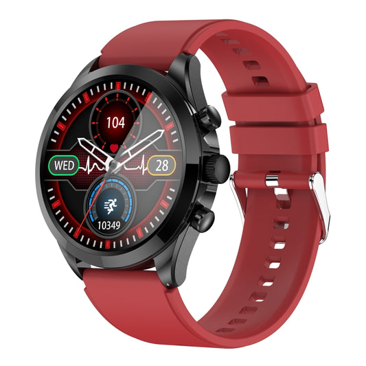 ET440 1.39 inch Color Screen Smart Silicone Strap Watch,Support Heart Rate / Blood Pressure / Blood Oxygen / Blood Glucose Monitoring(Red) by buy2fix