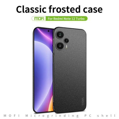 For Xiaomi Redmi Note 12 Turbo /Poco F5 5G MOFI Fandun Series Frosted PC Ultra-thin All-inclusive Phone Case(Blue) - Xiaomi Cases by MOFI | Online Shopping UK | buy2fix