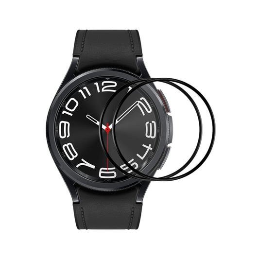 For Samsung Galaxy Watch6 Classic 43mm 2pcs ENKAY 3D Full Coverage Soft PC Edge PMMA HD Screen Film - Screen Protector by ENKAY | Online Shopping UK | buy2fix
