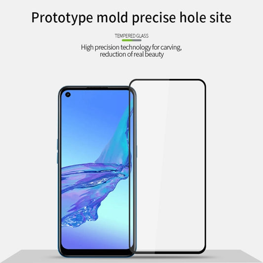 For OPPO Reno9 A PINWUYO 9H 2.5D Full Screen Tempered Glass Film(Black) - OPPO Tempered Glass by PINWUYO | Online Shopping UK | buy2fix