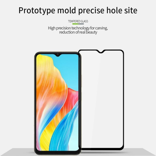 For OPPO A38 PINWUYO 9H 2.5D Full Screen Tempered Glass Film(Black) - OPPO Tempered Glass by PINWUYO | Online Shopping UK | buy2fix