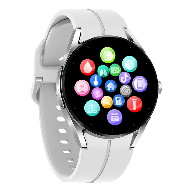 KS05 1.32 inch IP67 Waterproof Color Screen Smart Watch,Support Blood Oxygen / Blood Glucose / Blood Lipid Monitoring(Silver White) by buy2fix