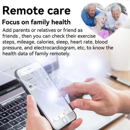 KS05 1.32 inch IP67 Waterproof Color Screen Smart Watch,Support Blood Oxygen / Blood Glucose / Blood Lipid Monitoring(Gray Black) by buy2fix