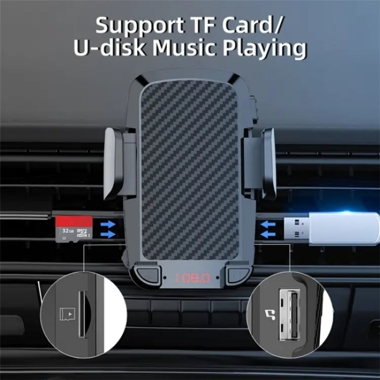 CS14 Car Interior Air Vent Mount Phone Stand MP3 Player FM Bluetooth Transmitter by buy2fix