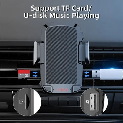 CS14 Car Interior Air Vent Mount Phone Stand MP3 Player FM Bluetooth Transmitter by buy2fix