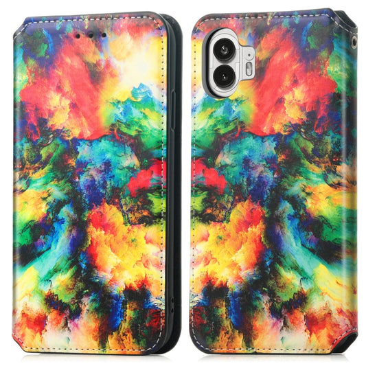 For Nothing Phone 2 CaseNeo Colorful Magnetic Leather Phone Case(Colorful Clouds) - Nothing Cases by buy2fix | Online Shopping UK | buy2fix