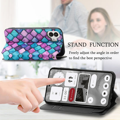 For Nothing Phone 2 CaseNeo Colorful Magnetic Leather Phone Case(Colorful Clouds) - Nothing Cases by buy2fix | Online Shopping UK | buy2fix