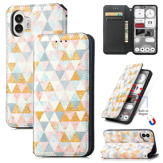 For Nothing Phone 2 CaseNeo Colorful Magnetic Leather Phone Case(Nordic Rhombus) - Nothing Cases by buy2fix | Online Shopping UK | buy2fix