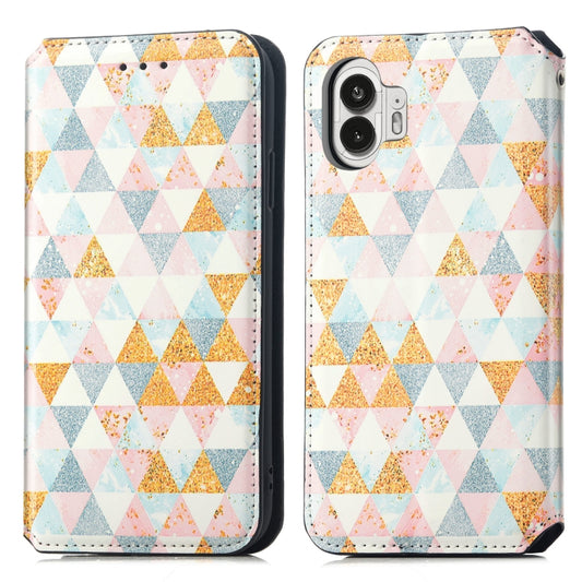 For Nothing Phone 2 CaseNeo Colorful Magnetic Leather Phone Case(Nordic Rhombus) - Nothing Cases by buy2fix | Online Shopping UK | buy2fix