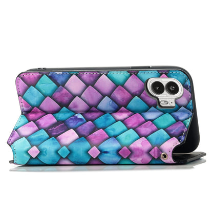For Nothing Phone 2 CaseNeo Colorful Magnetic Leather Phone Case(Purple scales) - Nothing Cases by buy2fix | Online Shopping UK | buy2fix