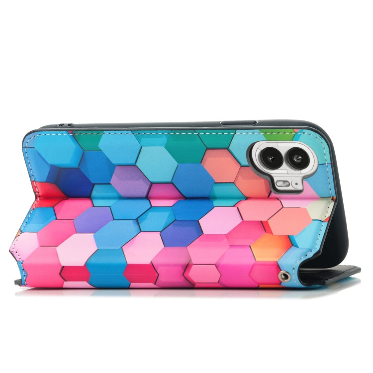 For Nothing Phone 2 CaseNeo Colorful Magnetic Leather Phone Case(Colored Squares) - Nothing Cases by buy2fix | Online Shopping UK | buy2fix