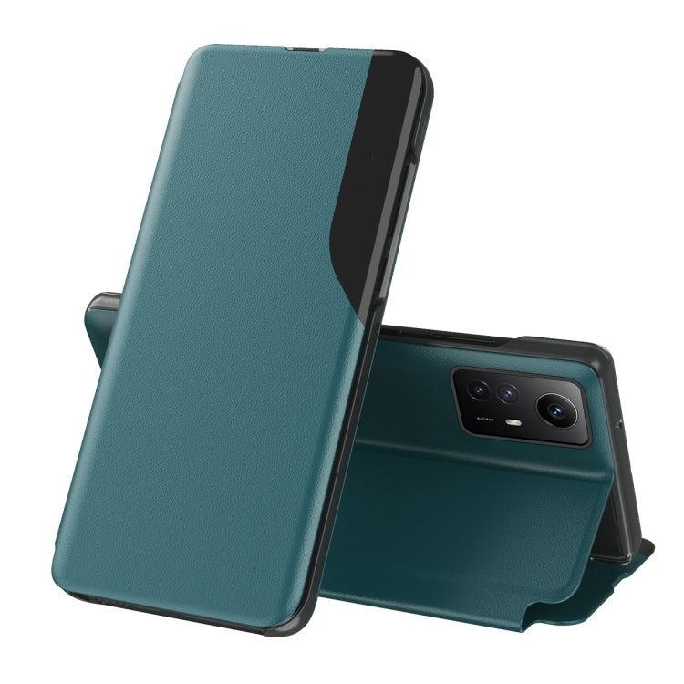 For Xiaomi Redmi Note 12S Attraction Flip Holder Leather Phone Case(Green) - Xiaomi Cases by buy2fix | Online Shopping UK | buy2fix