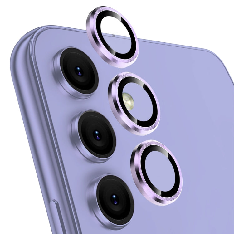For Samsung Galaxy A54 5G NORTHJO Camera Lens Protector Tempered Glass CD Vein Metal Ring Film(Purple) - Galaxy Tempered Glass by NORTHJO | Online Shopping UK | buy2fix