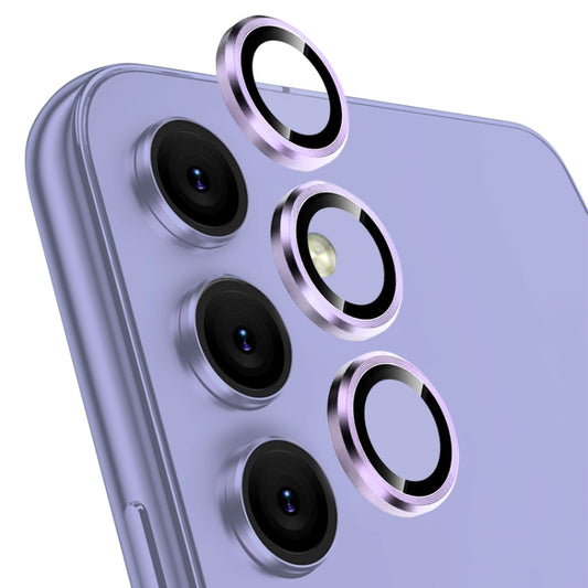 For Samsung Galaxy A54 5G NORTHJO Camera Lens Protector Tempered Glass CD Vein Metal Ring Film(Purple) - Galaxy Tempered Glass by NORTHJO | Online Shopping UK | buy2fix