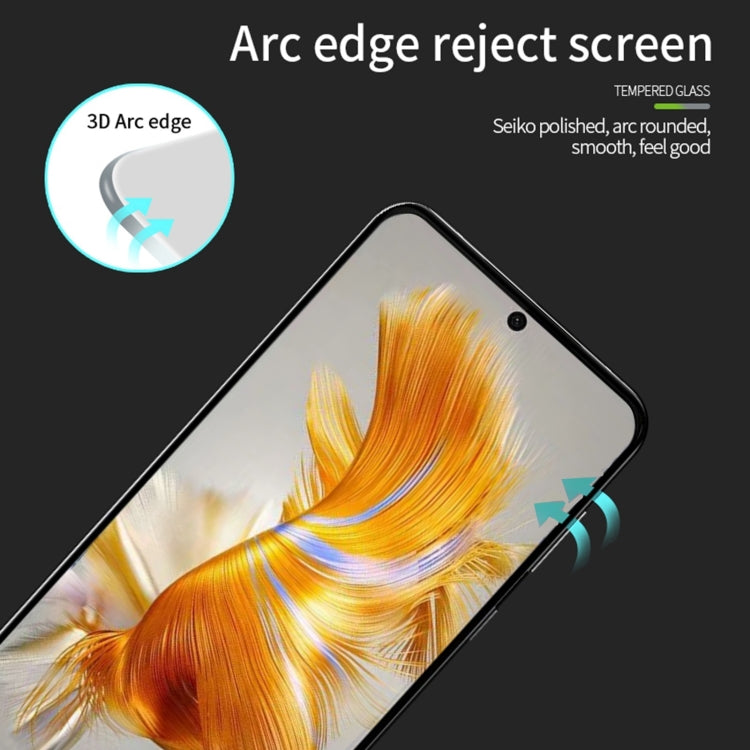For Huawei Mate 60 PINWUYO 9H 3D Curved Full Screen Explosion-proof Tempered Glass Film(Black) - Huawei Tempered Glass by PINWUYO | Online Shopping UK | buy2fix