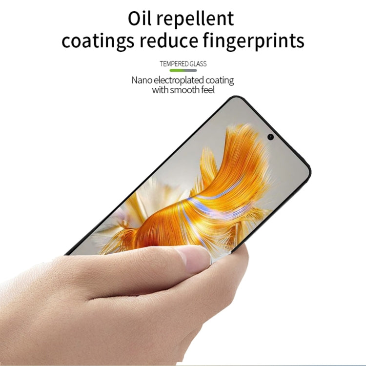 For Huawei Mate 60 PINWUYO 9H 3D Curved Full Screen Explosion-proof Tempered Glass Film(Black) - Huawei Tempered Glass by PINWUYO | Online Shopping UK | buy2fix