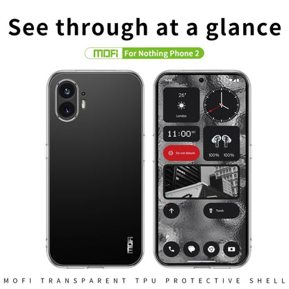 For Nothing Phone 2 MOFI Ming Series Ultra-thin TPU Phone Case(Transparent) - Nothing Cases by MOFI | Online Shopping UK | buy2fix