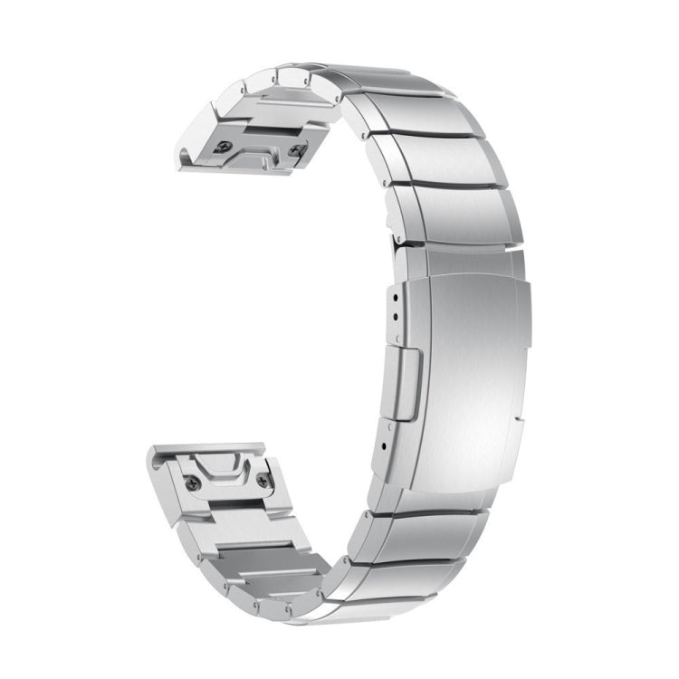 For Garmin Fenix 5 Plus Titanium Alloy Quick Release 22mm Watch Band(Sliver) - Watch Bands by buy2fix | Online Shopping UK | buy2fix