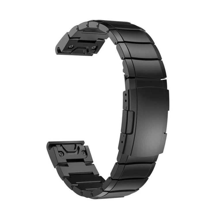 For Garmin Quatix 7 Titanium Alloy Quick Release 22mm Watch Band(Black) - Watch Bands by buy2fix | Online Shopping UK | buy2fix