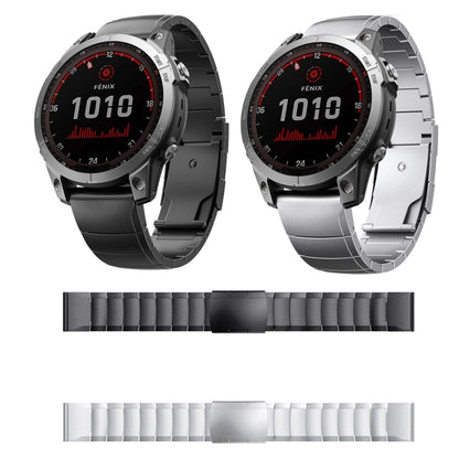 For Garmin Quatix 7 Titanium Alloy Quick Release 22mm Watch Band(Black) - Watch Bands by buy2fix | Online Shopping UK | buy2fix