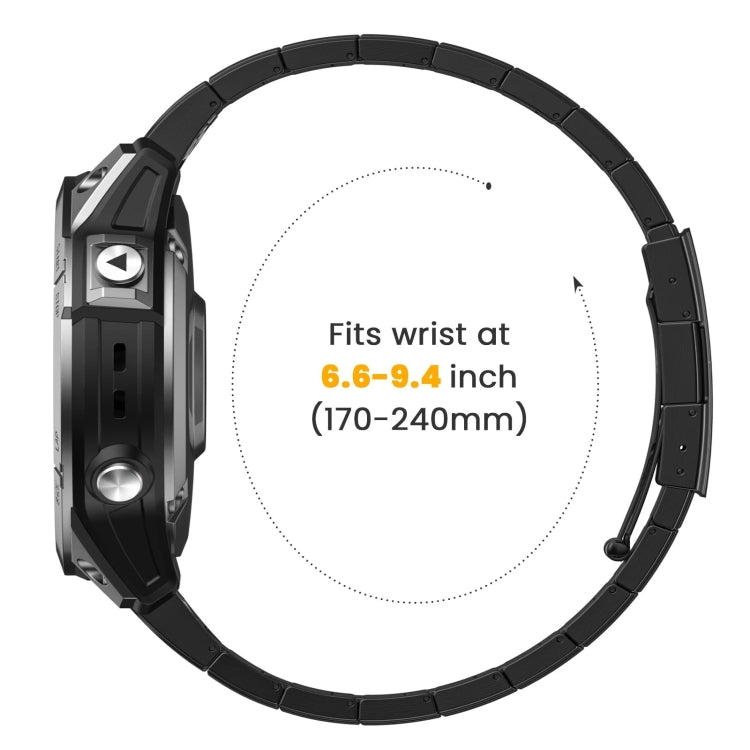 For Garmin Quatix 7 Titanium Alloy Quick Release 22mm Watch Band(Black) - Watch Bands by buy2fix | Online Shopping UK | buy2fix