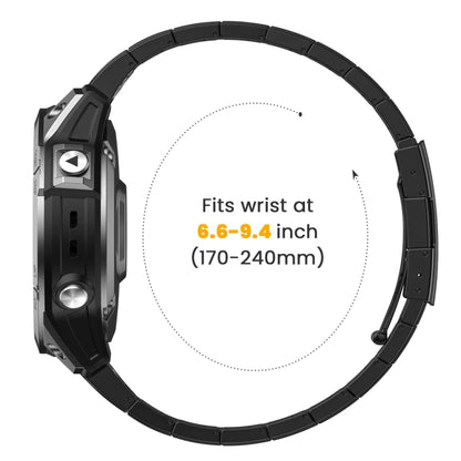 For Garmin Quatix 7 Titanium Alloy Quick Release 22mm Watch Band(Black) - Watch Bands by buy2fix | Online Shopping UK | buy2fix