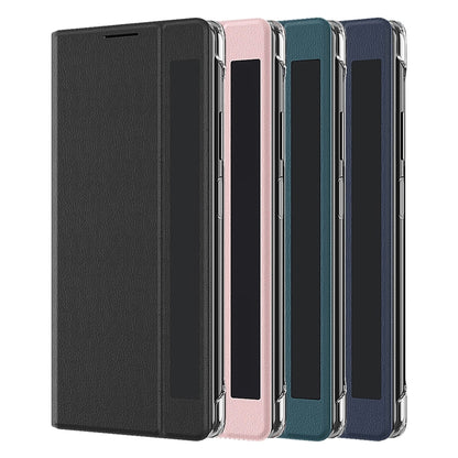 For Honor  Magic V2 Attraction Flip Holder Leather Phone Case(Blue) - Honor Cases by buy2fix | Online Shopping UK | buy2fix