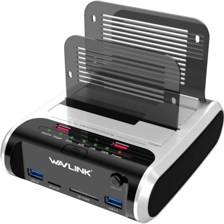 Wavlink ST336A SSD HDD Fast Offline Clone SATA  USB 3.0 External Hard Drive Case(UK Plug) - HDD Enclosure by WAVLINK | Online Shopping UK | buy2fix