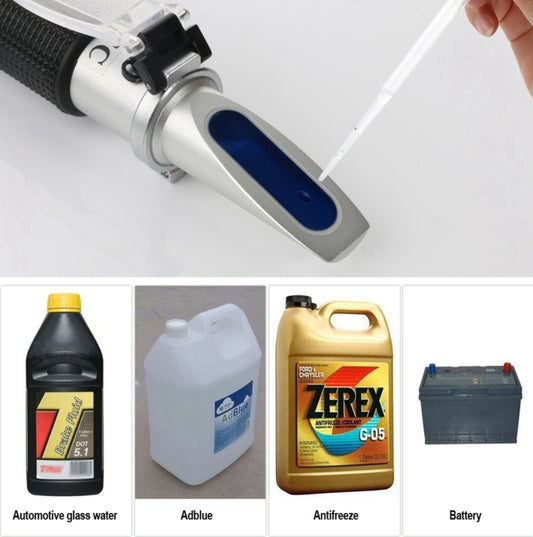 RZ115 Automotive Antifreeze Refractometer Freezing Point Urea Adblue Battery Fluid Glass Water Tester Meter ATC Tool - Digital Refractometer by buy2fix | Online Shopping UK | buy2fix