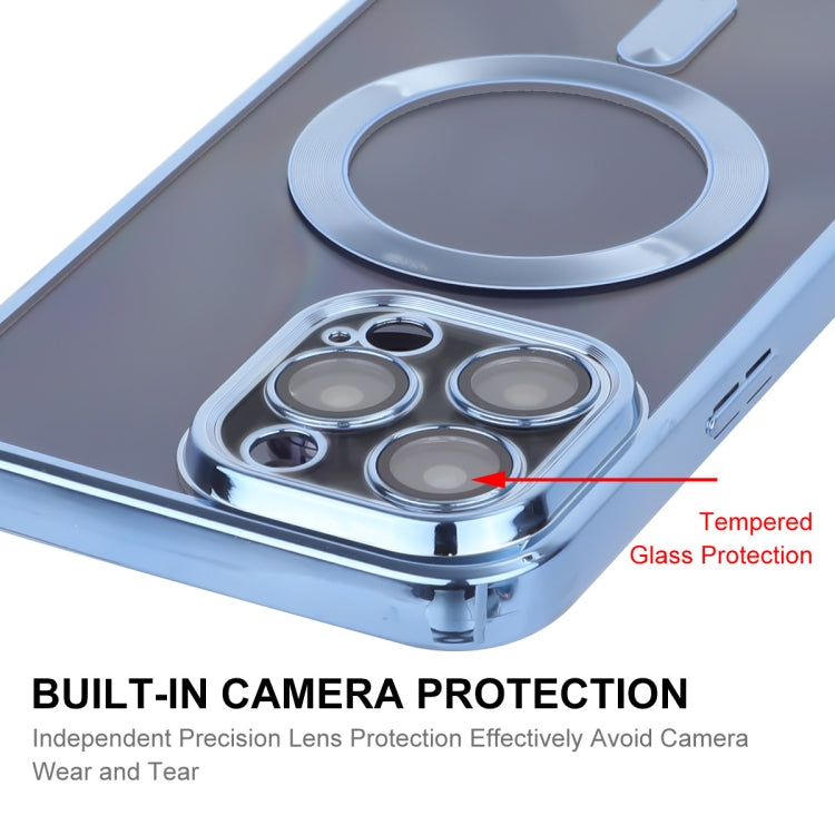 For iPhone 15 Pro ENKAY Hat-Prince Magsafe Electroplated TPU Clear Shockproof Phone Case(Purple) - iPhone 15 Pro Cases by ENKAY | Online Shopping UK | buy2fix