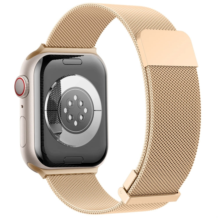 For Apple Watch 38mm Milan Double Magnetic Steel Mesh Watch Band(Rose Gold) by buy2fix