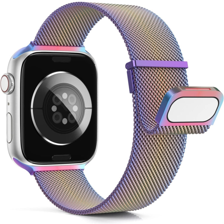 For Apple Watch 38mm Milan Double Magnetic Steel Mesh Watch Band(Color) by buy2fix
