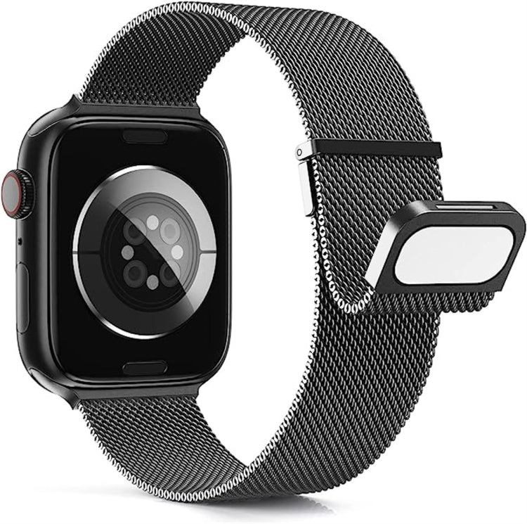 For Apple Watch 38mm Milan Double Magnetic Steel Mesh Watch Band(Gray) by buy2fix