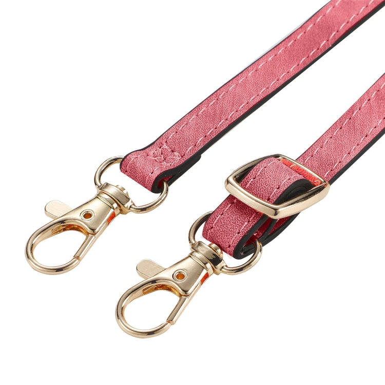 For iPhone 14 Pro Max Geometric Zipper Wallet Side Buckle Leather Phone Case with Crossbody Lanyard(Pink) - iPhone 14 Pro Max Cases by buy2fix | Online Shopping UK | buy2fix