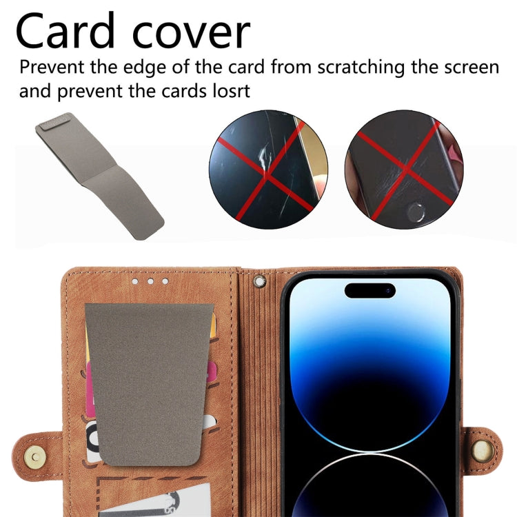 For iPhone 14 Pro Max Geometric Zipper Wallet Side Buckle Leather Phone Case with Crossbody Lanyard(Pink) - iPhone 14 Pro Max Cases by buy2fix | Online Shopping UK | buy2fix