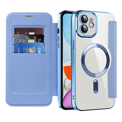 For iPhone 12 Shield Magsafe RFID Anti-theft Rhombus Leather Phone Case(Green) - iPhone 12 / 12 Pro Cases by buy2fix | Online Shopping UK | buy2fix