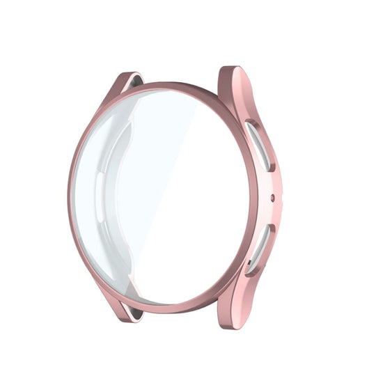 For Samsung Galaxy Watch6 44mm ENKAY Hat-Prince Full Coverage Electroplated Soft TPU Case with Screen Protection(Pink)