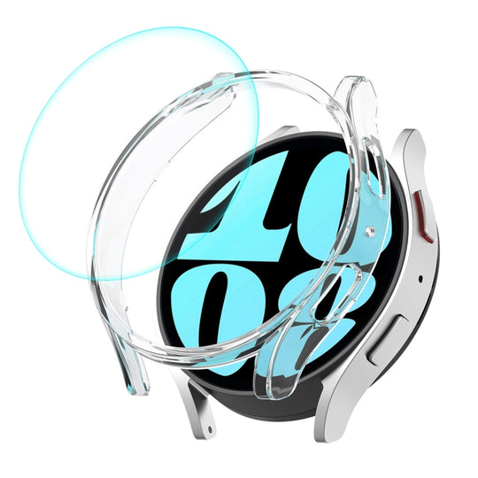 For Samsung Galaxy Watch6 40mm ENKAY Hat-Prince Electroplated Hard PC Case + 0.2mm 9H Glass Screen Protector(Transparent)