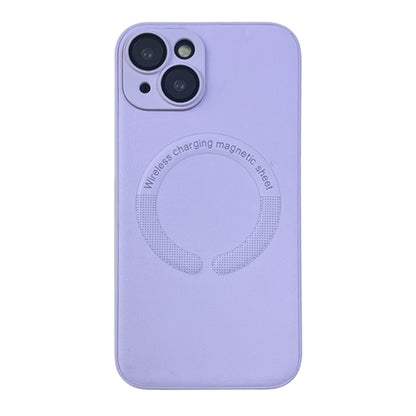 For iPhone 14 Leather All-inclusive MagSafe TPU Phone Case(Purple Taro) by buy2fix