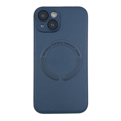 For iPhone 14 Plus Leather All-inclusive MagSafe TPU Phone Case(Blue) - iPhone 14 Plus Cases by buy2fix | Online Shopping UK | buy2fix