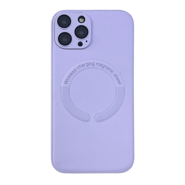 For iPhone 14 Pro Max Leather All-inclusive MagSafe TPU Phone Case(Purple Taro) - iPhone 14 Pro Max Cases by buy2fix | Online Shopping UK | buy2fix